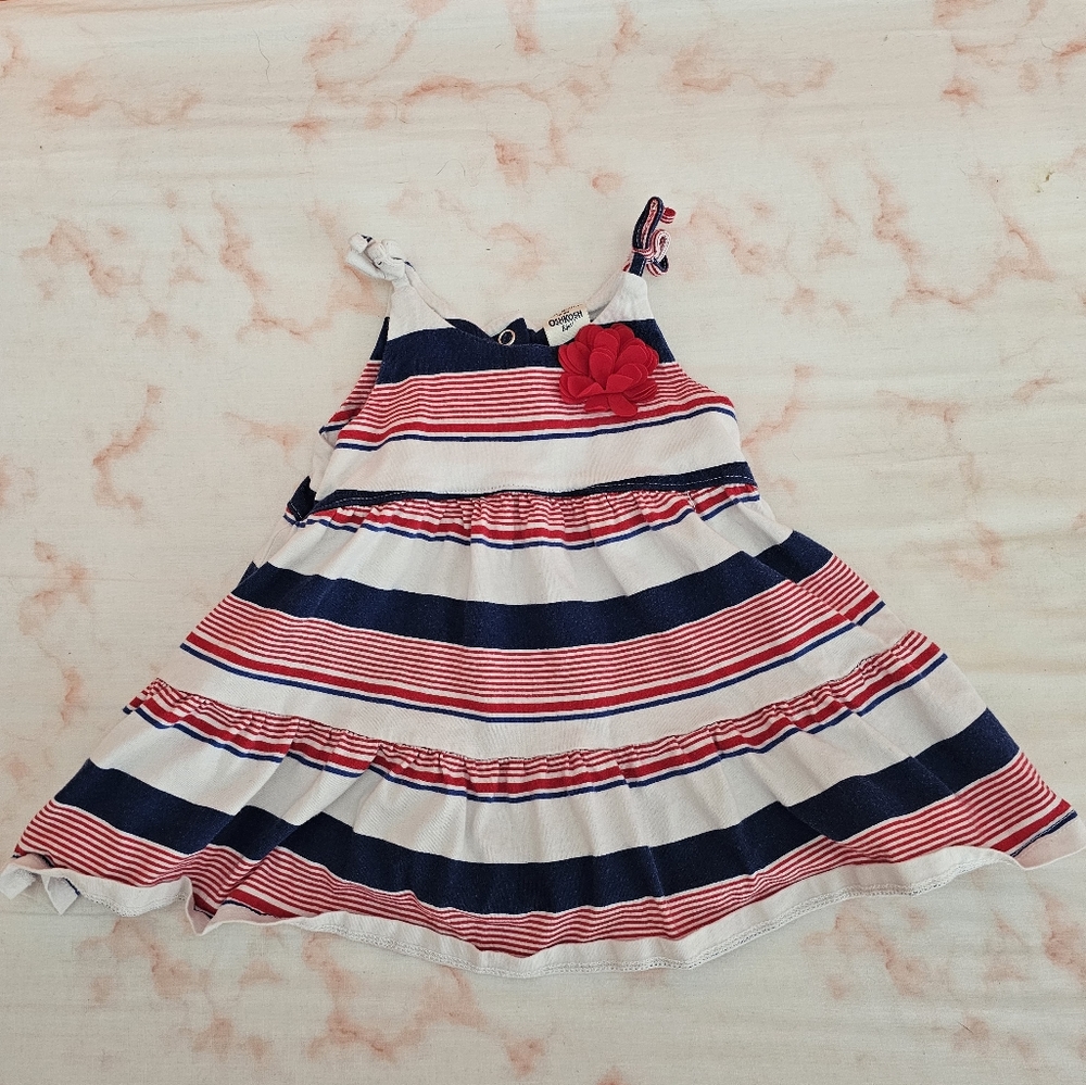 Red, white, and blue baby dress